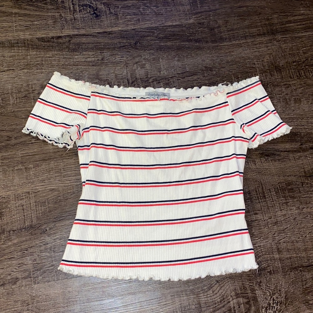 Off the shoulder Charlotte Russe crop top